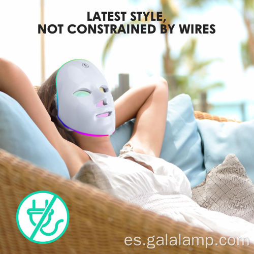 7 Lámpara de máscara facial LED colorida